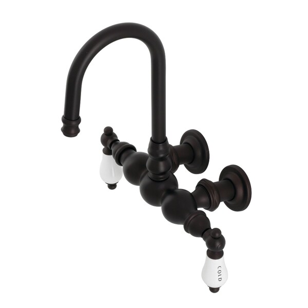 Kingston Brass CA3T5 3-3/8" Tub Wall Mount Clawfoot Tub Faucet, Oil Rubbed Bronze CA3T5 - main